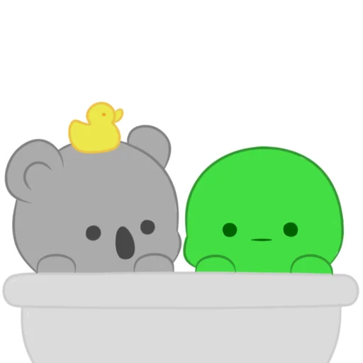 🛁 Стикер «Черепашка и Коала» для Telegram
