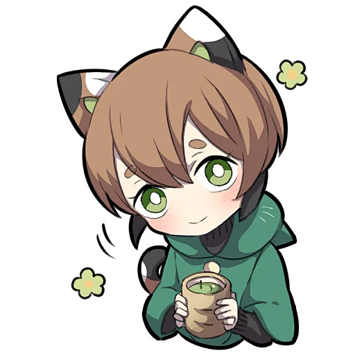 ☕ Стикер «Черепаховый котенок» для Telegram