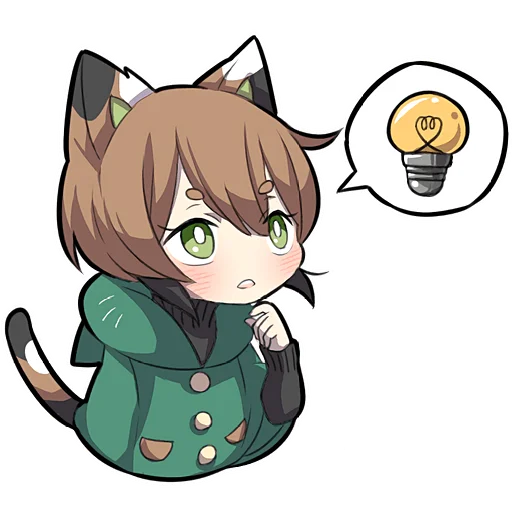 💡 Стикер «Черепаховый котенок» для Telegram