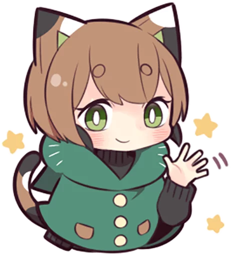 👋 Стикер «Tortoiseshell Kitten (3)» для Telegram