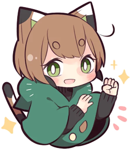 💪 Стикер «Tortoiseshell Kitten (3)» для Telegram