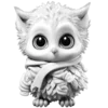 🦉 Эмодзи «Белый шрифт» для Telegram