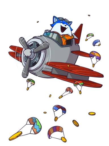 🪂 Стикер «Toshi Base» для Telegram