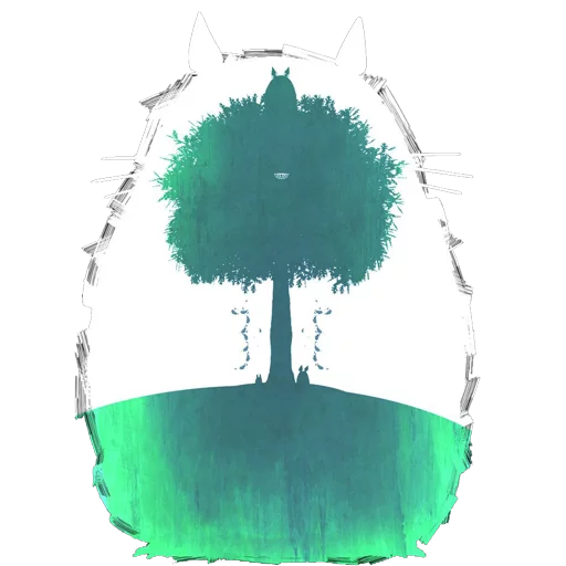 🌳 Стикер «Tonari no Totoro» для Telegram