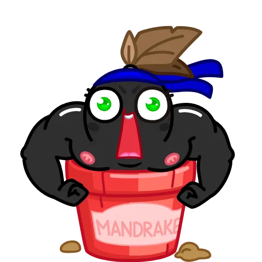 💪 Стикер «Toxic Mandrake» для Telegram