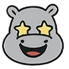 🤩 Эмодзи «Бегемот» для Telegram