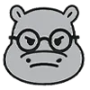 🤓 Эмодзи «Бегемот» для Telegram