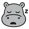 😴 Эмодзи «Бегемот» для Telegram