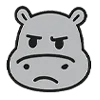 😕 Эмодзи «Бегемот» для Telegram