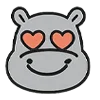 😍 Эмодзи «Бегемот» для Telegram