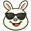 😎 Эмодзи «Крутой зайчик» для Telegram