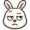 😒 Эмодзи «Крутой зайчик» для Telegram