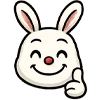 👍 Эмодзи «Крутой зайчик» для Telegram