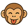 😝 Эмодзи «Обезьянка» для Telegram