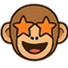 🤩 Эмодзи «Обезьянка» для Telegram