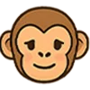 ☺️ Эмодзи «Обезьянка» для Telegram