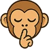 🤫 Эмодзи «Обезьянка» для Telegram