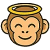 😇 Эмодзи «Обезьянка» для Telegram