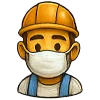 😷 Эмодзи «Строитель» для Telegram