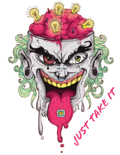 😗 Стикер «Brainwash» для Telegram