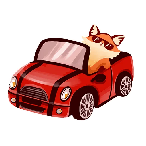 🚘 Стикер «Tram Foxy» для Telegram