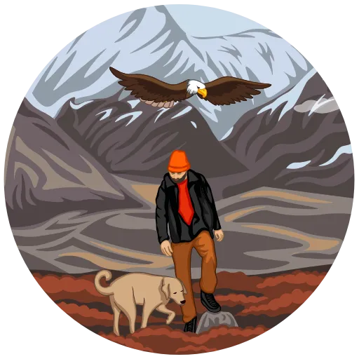 🦅 Стикер «Travelanser» для Telegram