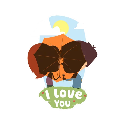 ❤ Стикер «Travelling with love» для Telegram