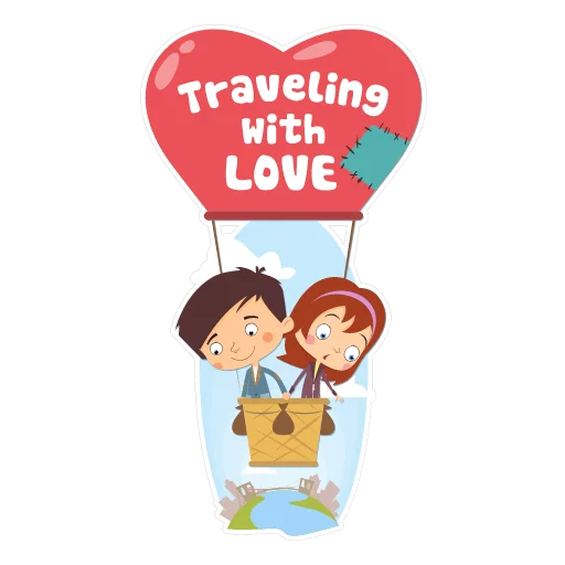 💑 Стикер «Travelling with love» для Telegram