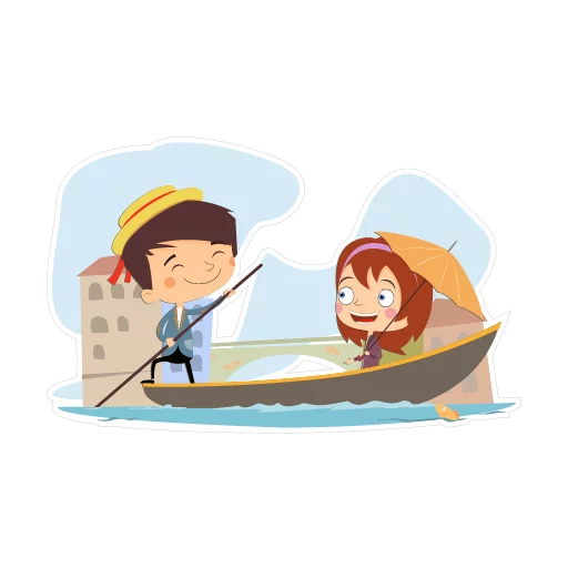 🚣 Стикер «Travelling with love» для Telegram