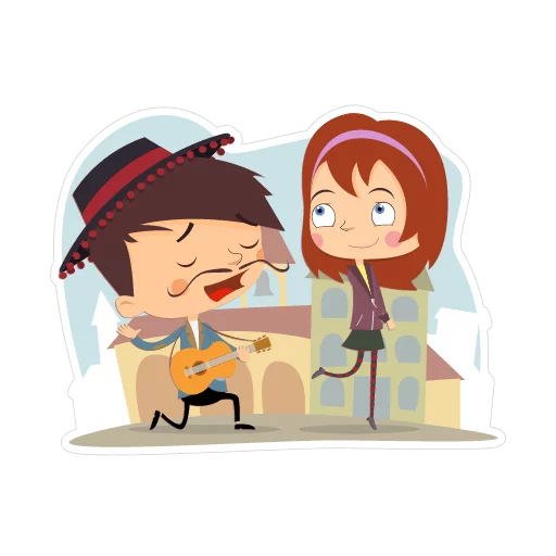 🎸 Стикер «Travelling with love» для Telegram