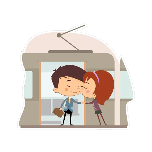 😘 Стикер «Travelling with love» для Telegram