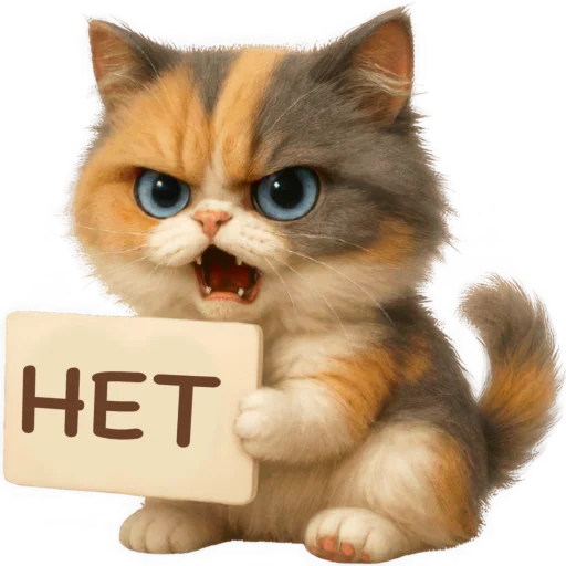 🙅‍♂ Стикер «Трехцветный котик» для Telegram