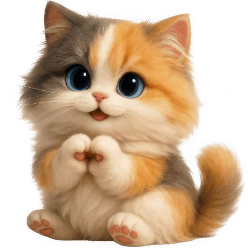 🥹 Стикер «Трехцветный котик» для Telegram