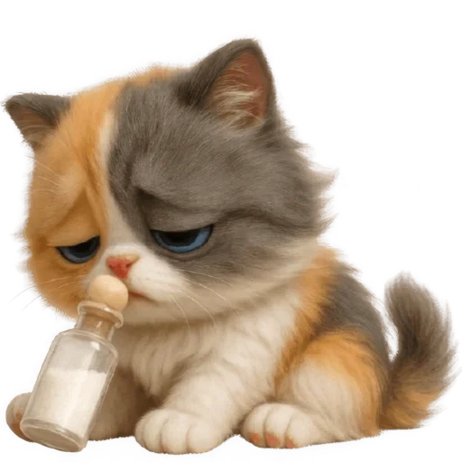 😵‍💫 Стикер «Трехцветный котик» для Telegram