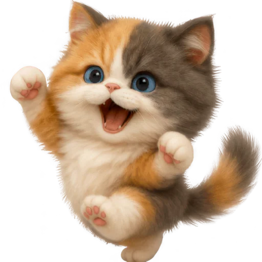 👻 Стикер «Трехцветный котик» для Telegram