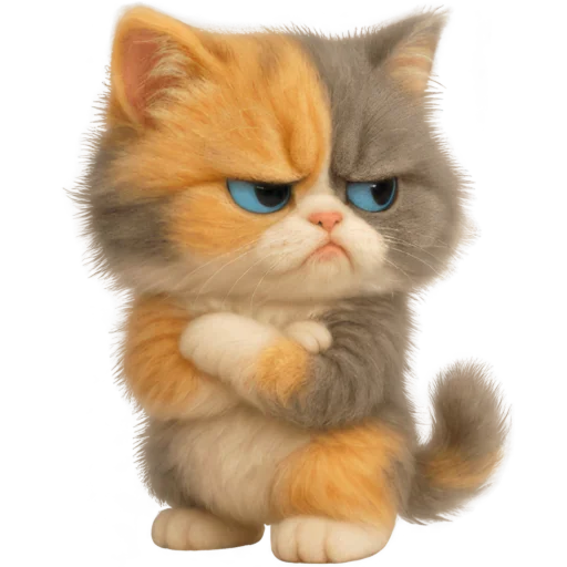 😒 Стикер «Трехцветный котик» для Telegram