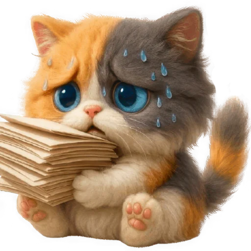 😪 Стикер «Трехцветный котик» для Telegram