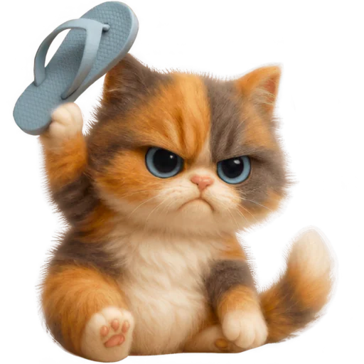 👊 Стикер «Трехцветный котик» для Telegram