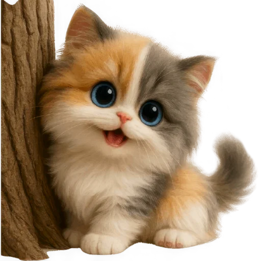 ☺️ Стикер «Трехцветный котик» для Telegram