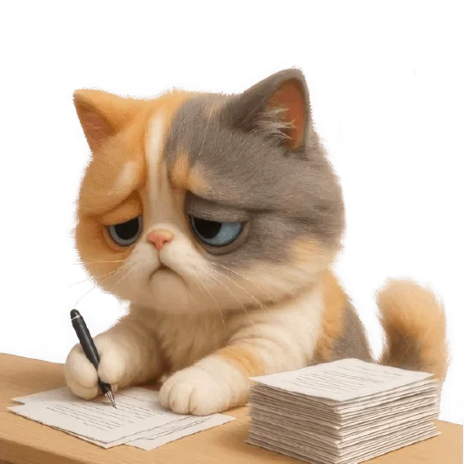 ✍ Стикер «Трехцветный котик» для Telegram