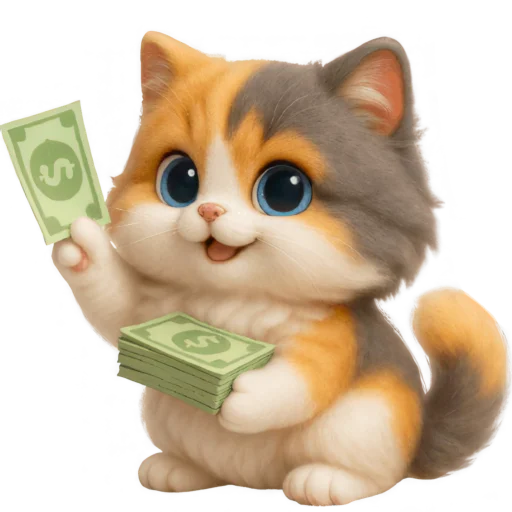 💸 Стикер «Трехцветный котик» для Telegram