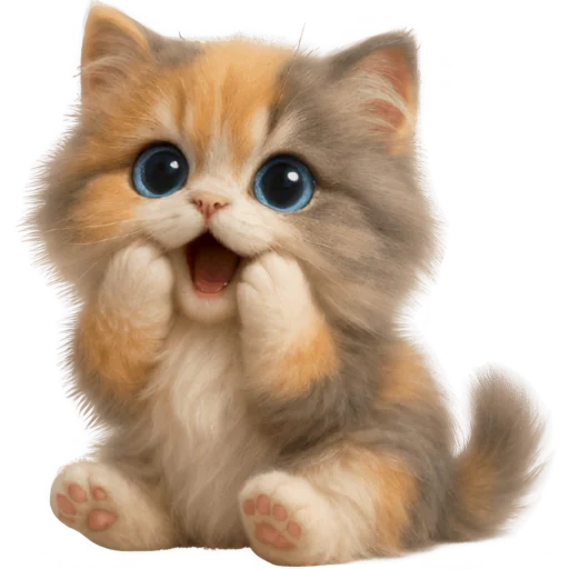 😲 Стикер «Трехцветный котик» для Telegram