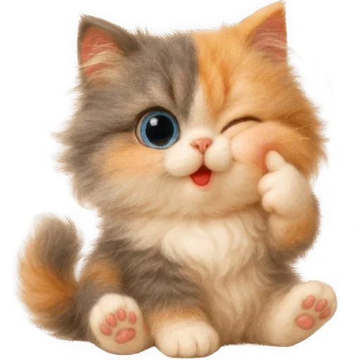 😛 Стикер «Трехцветный котик» для Telegram