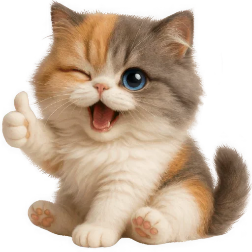 👍 Стикер «Трехцветный котик» для Telegram