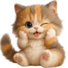 Стикерпак Трехцветный котик для Telegram