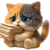 😪 Эмодзи «Трехцветный котик» для Telegram