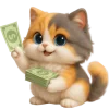 💸 Эмодзи «Трехцветный котик» для Telegram