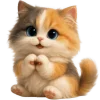 🥹 Эмодзи «Трехцветный котик» для Telegram