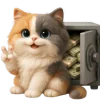 ✌️ Эмодзи «Трехцветный котик» для Telegram
