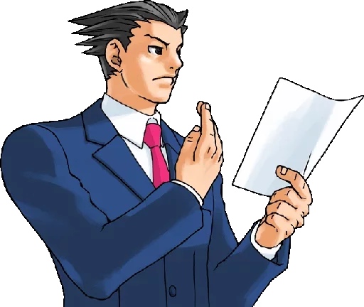 😒 Стикер «Ace Attorney ITA» для Telegram